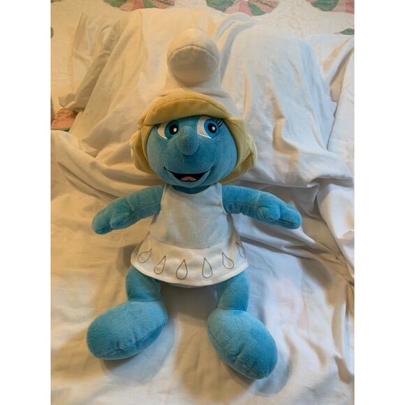 Build-A-Bear Workshop Other - Build A Bear Workshop Smurfette 17" Inches Plush Stuffed Toy White Dress Smurfs